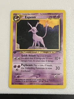 Pokemon 2001 Neo Discovery Espeon 1st Edition Non Holo #20/75 Excellent - Image 1