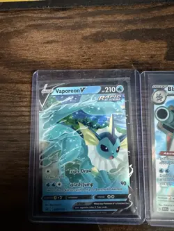 Pokemon TCG Holo Card Lot – Vaporeon V, Blastoise GX, Glaceon V – 3 Cards - Image 2