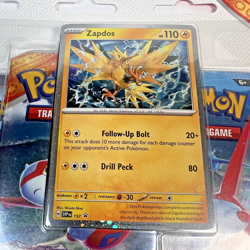 Pokemon TCG Scarlet & Violet Surging Sparks 3 Pack Blister Zapdos Factory Sealed - Image 2