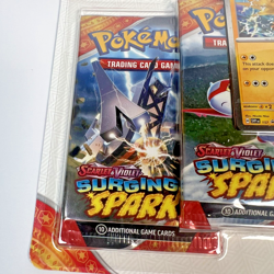Pokemon TCG Scarlet & Violet Surging Sparks 3 Pack Blister Zapdos Factory Sealed - Image 3