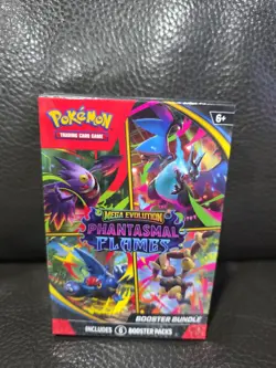 Pokemon Mega Evolution Phantasmal Flames Booster Bundle -Factory Sealed- 6 Packs - Image 1