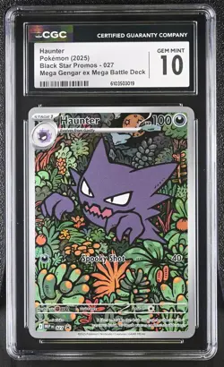 2025 CGC 10 Graded Pokemon Haunter 027 Mega Gengar EX Mega Battle Deck - Image 1
