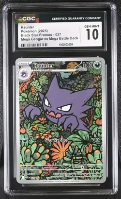 2025 CGC 10 Graded Pokemon Haunter 027 Mega Gengar EX Mega Battle Deck - Image 1