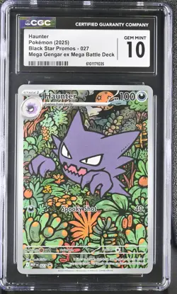 2025 CGC 10 Graded Pokemon Haunter 027 Mega Gengar EX Mega Battle Deck - Image 1