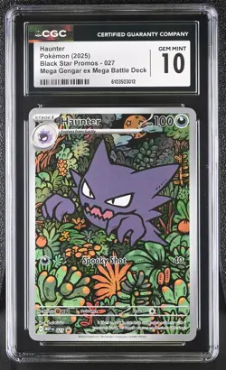 2025 CGC 10 Graded Pokemon Haunter 027 Mega Gengar EX Mega Battle Deck - Image 1