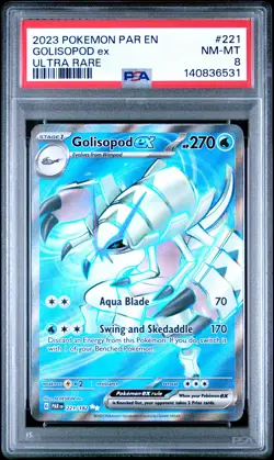 2023 POKEMON PAR EN-PARADOX RIFT ULTRA RARE #221 GOLISOPOD EX PSA 8 - Image 1
