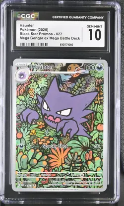 2025 CGC 10 Graded Pokemon Haunter 027 Mega Gengar EX Mega Battle Deck - Image 1