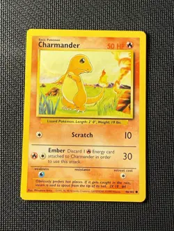 Charmander 46/102 - Pokemon Base Set Unlimited (5) LP - Image 1