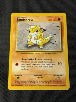 Sandshrew 62/102 - Pokemon Base Set Unlimited LP 3 - Image 1