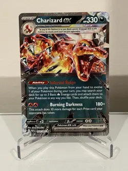 Charizard ex 054/091 Paldean Fates Ultra Rare Holo Pokemon Card NM - Image 1