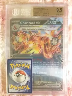 POKEMON CHARIZARD EX JUMBO BLACK STAR PROMO 196 BGS 9.5 GEM MINT PSA 10 OVERSIZE - Image 1