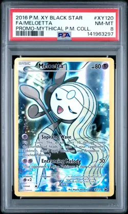 2016 POKEMON XY PROMO MYTHICAL POKEMON COLLECTION FULL ART/MELOETTA PSA 8 - Image 1