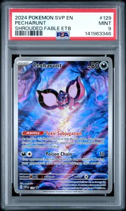 2024 POKEMON SVP EN-SV BLACK STAR PROMO #129 PECHARUNT PSA 9 - Image 1