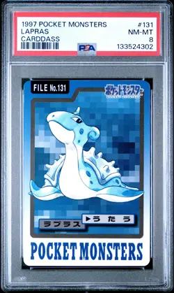 1997 POCKET MONSTERS CARDDASS #131 LAPRAS PSA 8 - Image 1