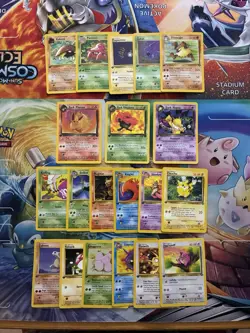 Vintage Pokemon Card Lot WOTC First Edition Fire Pikachu Flareon Vileplume Hypno - Image 1