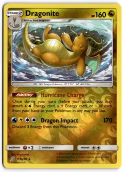 Pokemon TCG Dragonite 151/236 SM - Unified Minds Rare Reverse Holo - Image 1