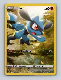 Riolu GG26 2023 Pokemon Crown Zenith Galarian Gallery Card NM+ - Image 1