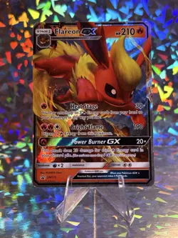 Pokemon Card Flareon GX SM171 Black Star Promo HOLO RARE MP - Image 1