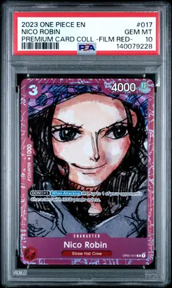 2023 ONE PIECE PREMIUM CARD COLLECTION ONE PIECE FILM RED #017 NICO ROBIN PSA 10 - Image 1