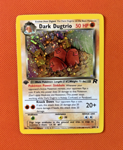 Dark Dugtrio Team Rocket 6/82 1st Edition Holo Near Mint Pokemon Card - Image 1