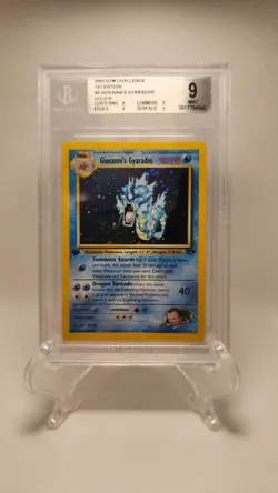 Pokemon 5/132 Giovanni's Gyarados Holo Card Becket 9 Gym Challenges Swirl - Image 1