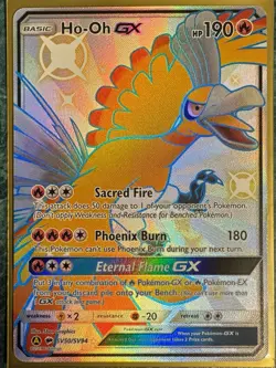 POKEMON HIDDEN & PALDEAN FATES SHINY HO-OH LUCARIO GX MEW EX GOLD RARE CARD LOT - Image 3