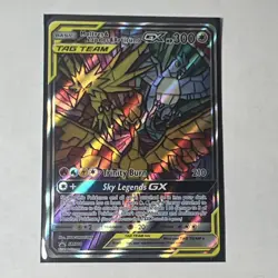 Pokemon Moltres & Zapdos & Articuno GX TAG TEAM Full Art Promo SM210 Holo Card - Image 1