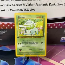 BISASAM(Bulbasaur) 1999 GERMAN POKEMON 1ST ED BASE SET CARD 44/102 - Image 1