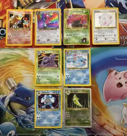Vintage Pokemon Card Lot WOTC Holo Fire Chansey Porygon2 Feralitgatr - Image 1
