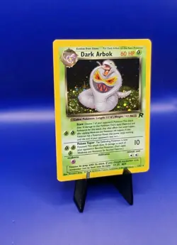 Dark Arbok 2/82 Team Rocket Set Holo Rare Pokemon Card Nintendo WOTC NM SWIRL - Image 2