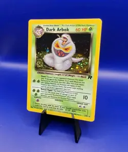 Dark Arbok 2/82 Team Rocket Set Holo Rare Pokemon Card Nintendo WOTC NM SWIRL - Image 3