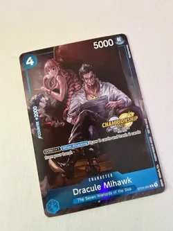 2023 One Piece Card Game Dracule Mihawk ST03-005 CS 2023 Tournament Championship - Image 3