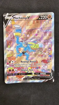 2022 Pokemon TCG Astral Radiance Machamp v Alternate Full Art Card 172/189 Mint - Image 1
