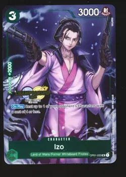 2023 One Piece Card Game Izo [Bandai Fest] OP01-033 Romance Dawn CHAMPIONSHIP - Image 1