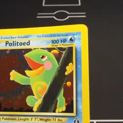 LP SWIRL Politoed 8/75 Holo Neo Discovery 2001 Vintage WOTC Pokemon Trading Card - Image 4