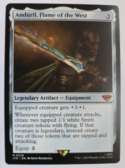 Anduril, Flame of the West #236 Lord of the Rings LTR Mythic NM MTG 2023 - Image 1