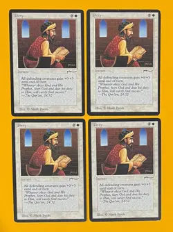 MTG PIETY (Dark) (x 4) Arabian Nights (OldManMTG 004-726) - Image 1