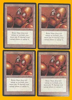 MTG BRASS MAN (x 4) Arabian Nights (OldManMTG 007-673) - Image 1