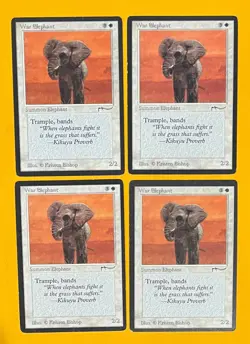 MTG WAR ELEPHANT (x 4) (Dark) Arabian Nights (OldManMTG 007-617) - Image 1