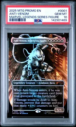 2025 MTG PROMOS MARVEL LEGENDS SER FIGURE ANTI-VENOM, HORRIFYING HEALER PSA 10 - Image 1