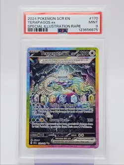 TERAPAGOS EX 2024 POKEMON CROWN SPECIAL ILLUSTRATION RARE 170/142 PSA 9 Q0004 - Image 1