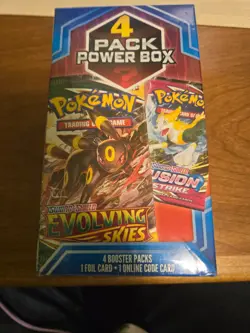 Pokemon 4 Pack Power Box Walgreens Exclusive 2024 Evolving Skies - Image 1