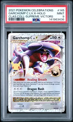 2021 POKEMON CELEBRATIONS CLASSIC COLLECTION #145 GARCHOMP C LV.X-HOLO PSA 9 - Image 1