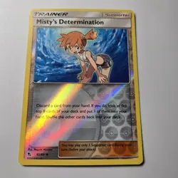 POKEMON MISTY'S DETERMINATION 62/68 REVERSE HOLO HIDDEN FATES - Image 1