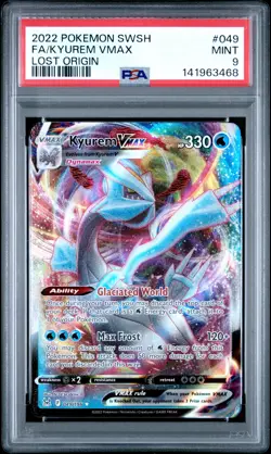 2022 POKEMON SWORD & SHIELD LOST ORIGIN #049 FULL ART/KYUREM VMAX PSA 9 - Image 1