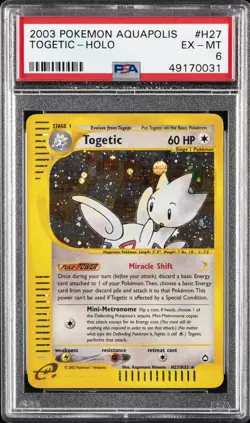 2003 POKEMON AQUAPOLIS #H27 TOGETIC-HOLO PSA 6 - Image 1