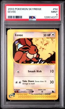 PSA 9 EEVEE 54 SKYRIDGE POKEMON MINT - Image 1