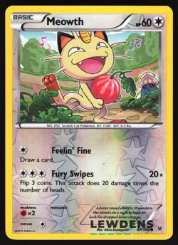Meowth - 67/108 - Common Reverse Holo - Roaring Skies - Pokemon Card - Image 1