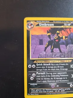 Pokemon: Umbreon #32/75 Rare Non-holo Neo Discovery 2001 Vintage - LP - Image 5
