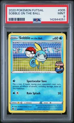 2020 POKEMON FUTSAL #005 SOBBLE ON THE BALL PSA 9 - Image 1
